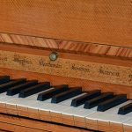 Kirckman harpsichord nameboard